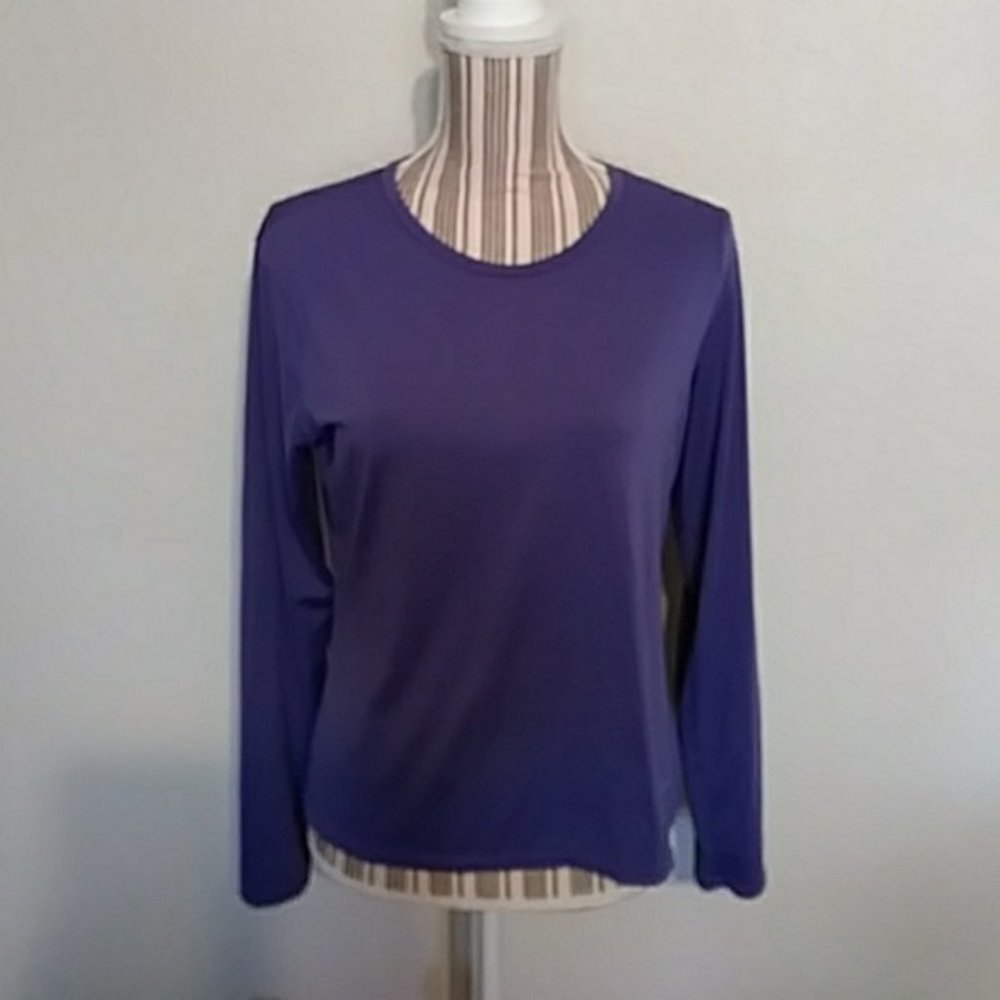 Patagonia Purple Fitted Long Sleeve Blouse